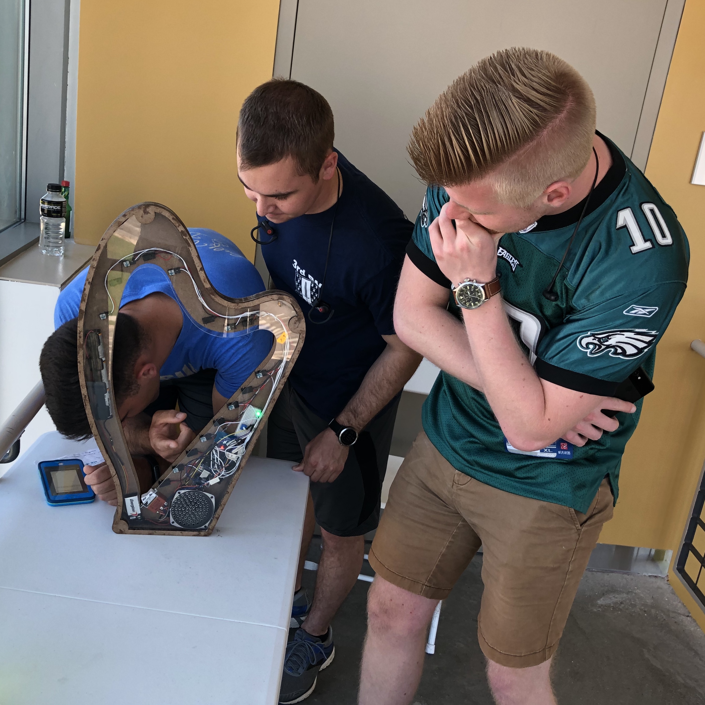 A team of VT Hunters trying to solve the puzzle