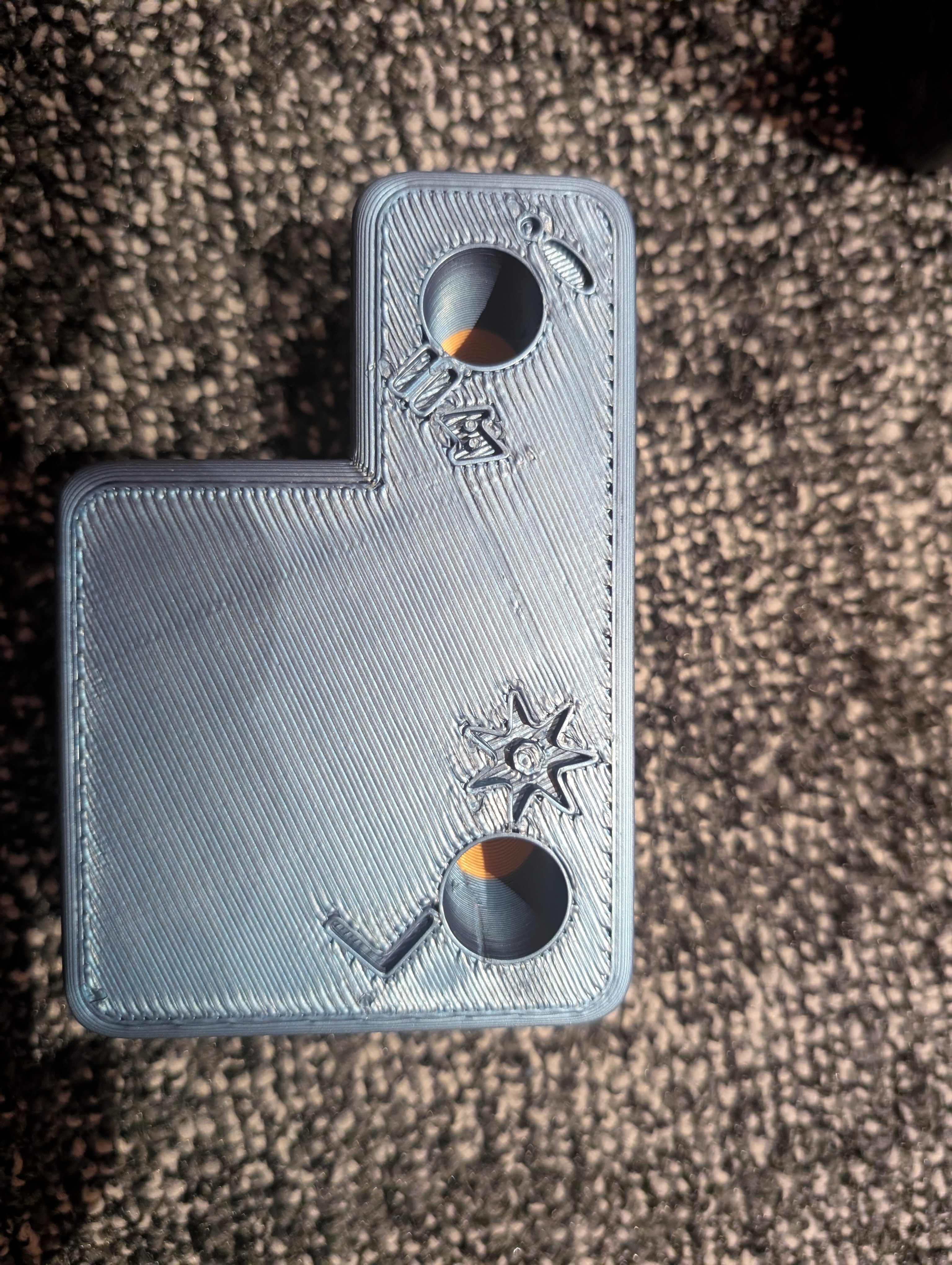 Runes on a blue piece