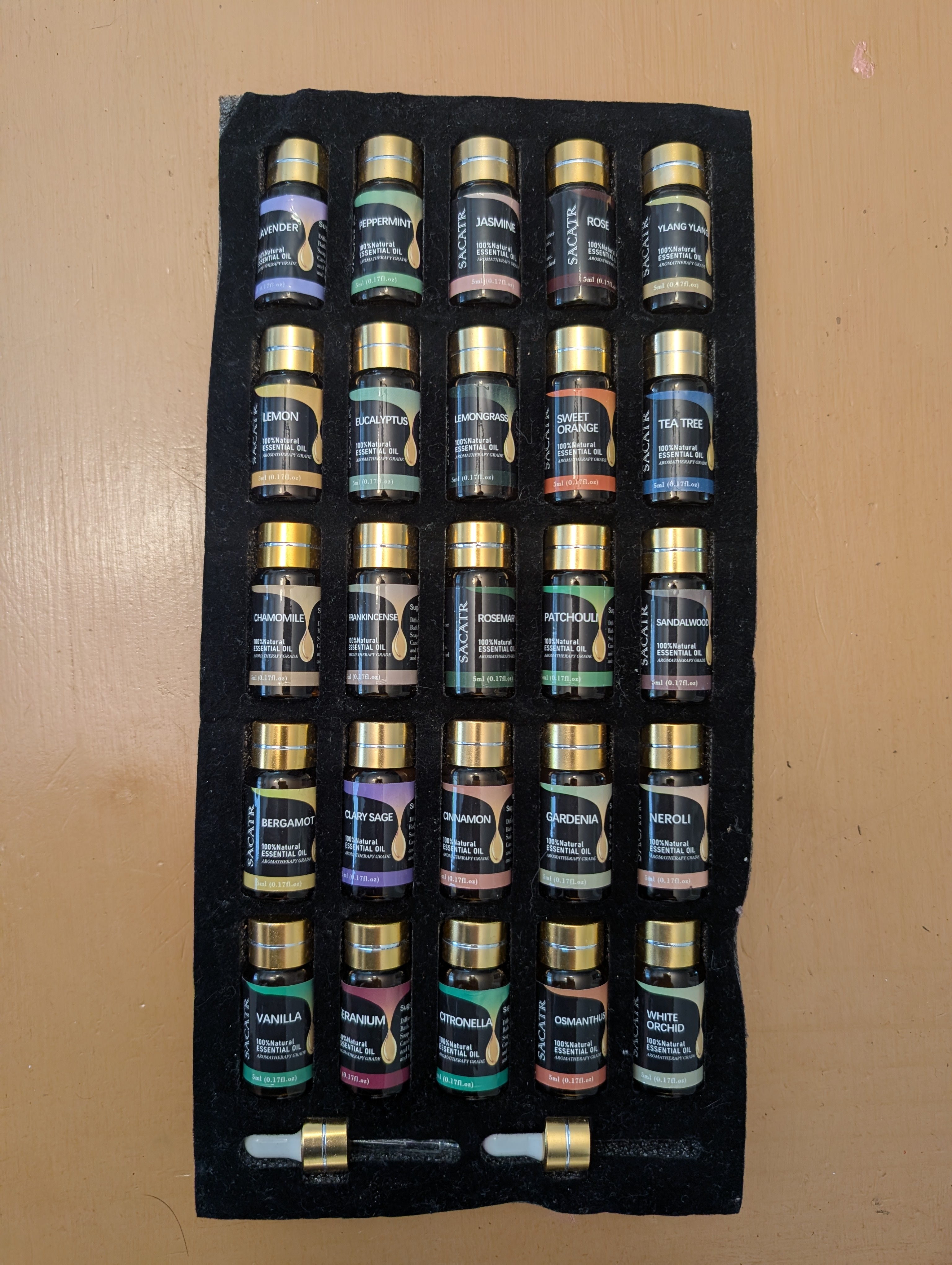 Assortment of essential oils