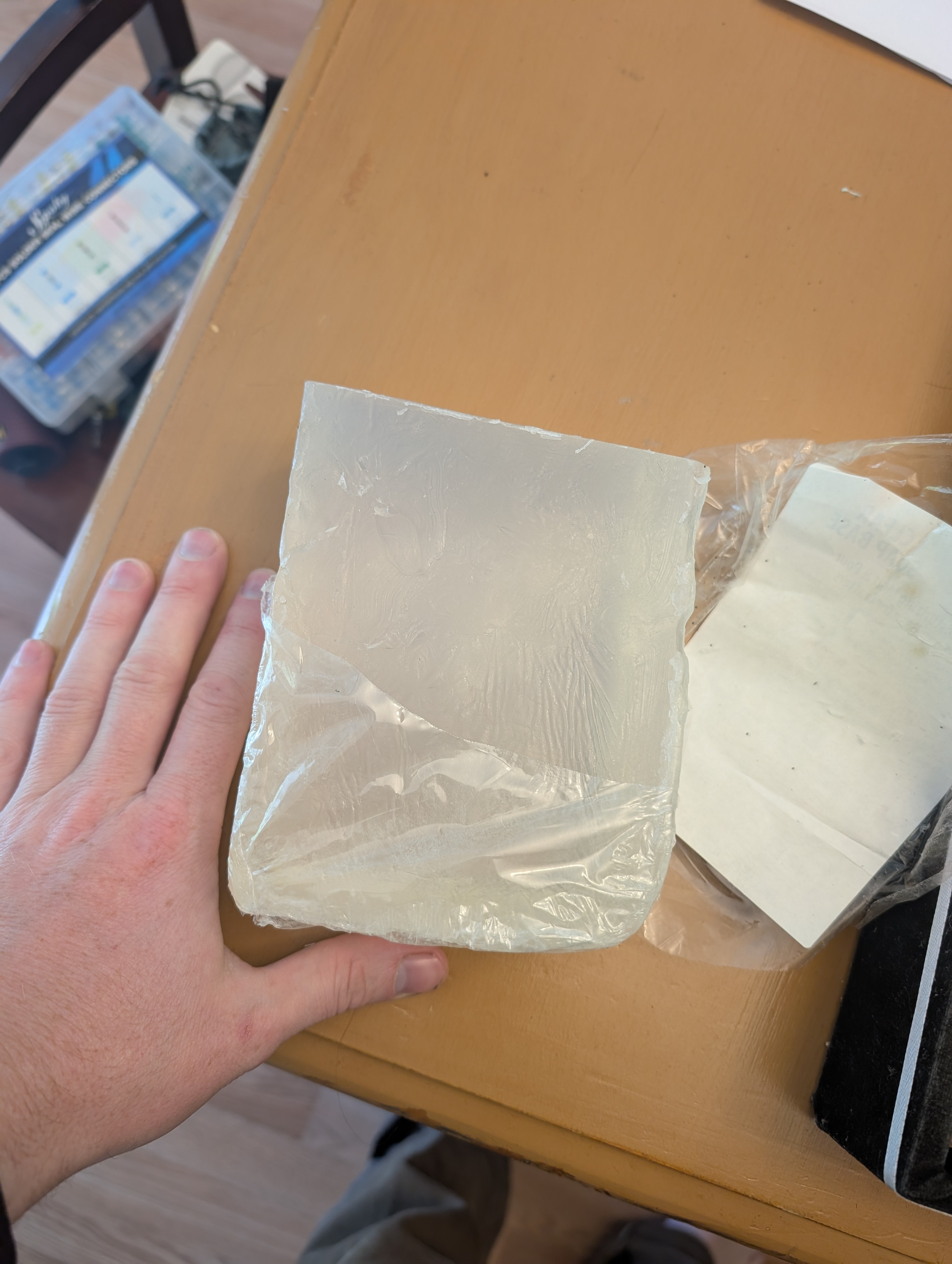 Block of unscented soap