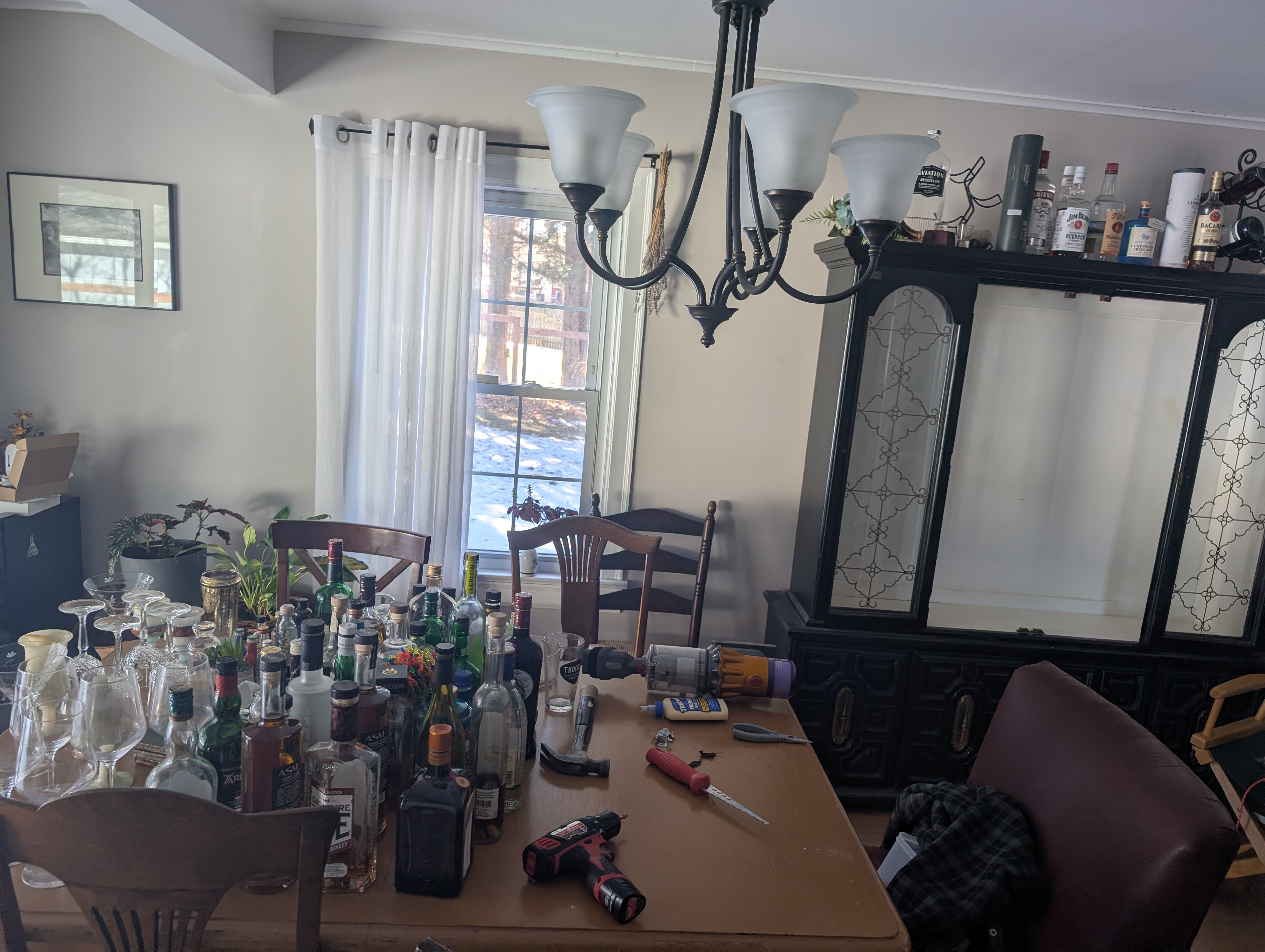 Table full of liquor